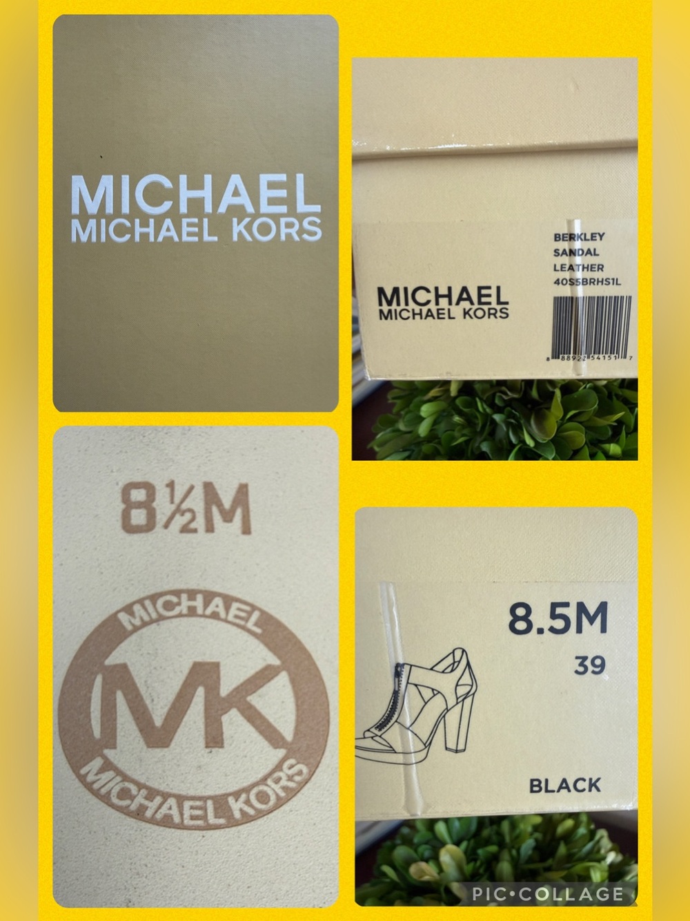 MICHAEL Michael Kors 🖤BERKLEY🖤 BLACK LEATHER T-STRAP ZIP PLATFLORM SIZE 8.5M - Picture 13 of 17